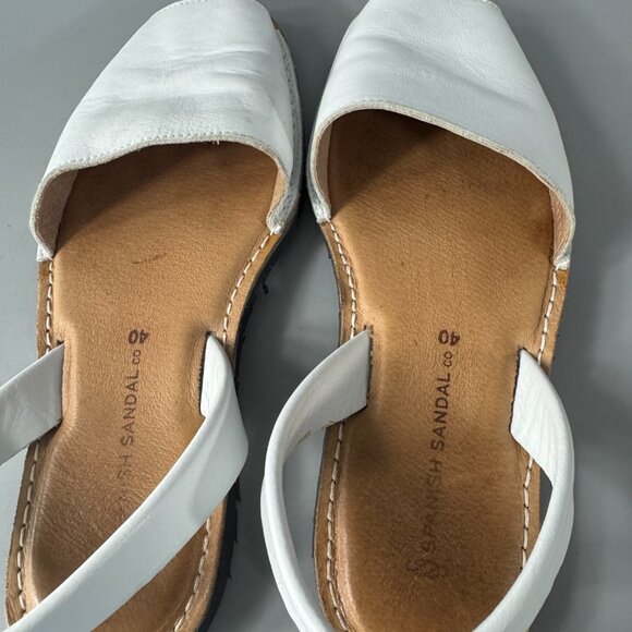 Spanish Sandal Co. Classic White Sandals, Size 40 (US 9.5) - Picture 8 of 14